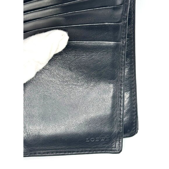 Loewe Black Leather Long Wallet With Multiple Card Slots & ‎ COA - Picture 4 of 12